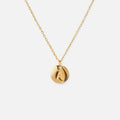 Minimalist Initial Letter Necklace Gold Plated 18K