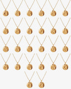Minimalist Initial Letter Necklace Gold Plated 18K