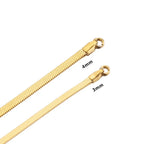 Golden Snake Chain Necklace Gold Plated 18K