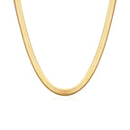 Golden Snake Chain Necklace Gold Plated 18K