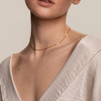 18K Gold Plated Dainty Chain Choker Necklace Waterproof