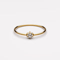 18K Gold Plated Elvia Moissanite Dainty Ring