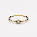 18K Gold Plated Elvia Moissanite Dainty Ring