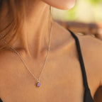 18K Gold Plated Birthstone Pendant Necklace