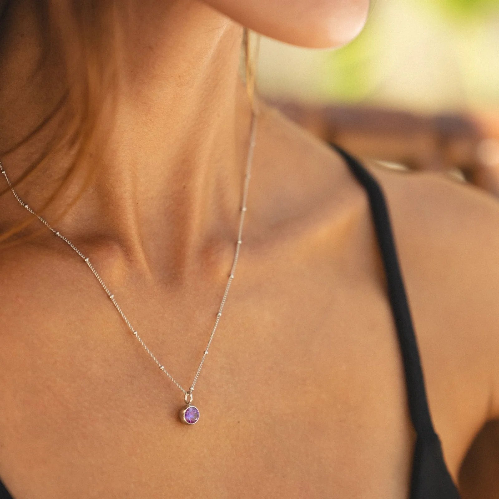 18K Gold Plated Birthstone Pendant Necklace