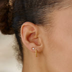 18K Gold Plated Zircon Diamond Stud Earrings