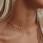 18K Gold Plated Dainty Chain Choker Necklace Waterproof