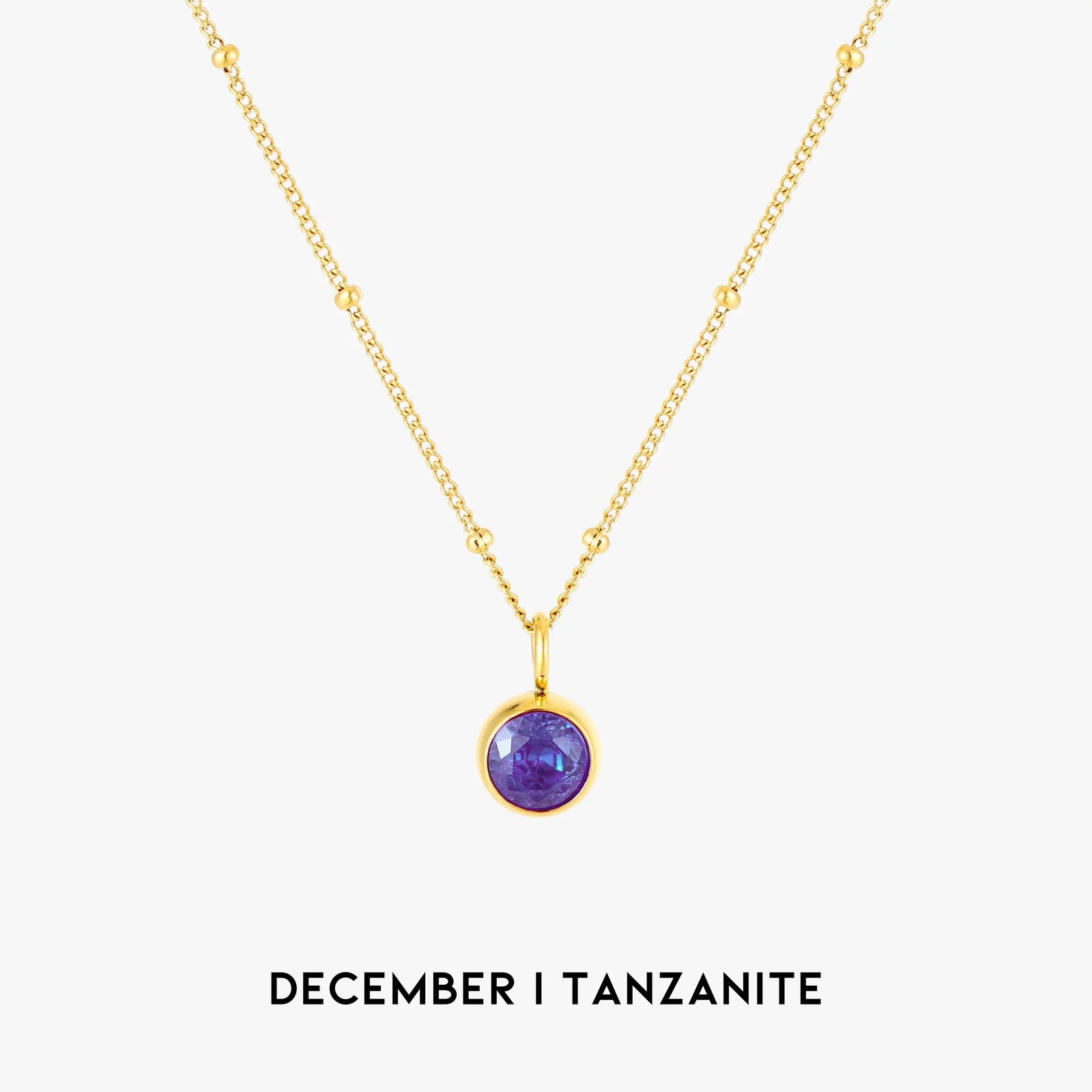 18K Gold Plated Birthstone Pendant Necklace