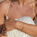 18K Gold Plated Herringbone & Rope Chain Layered Bracelet Set