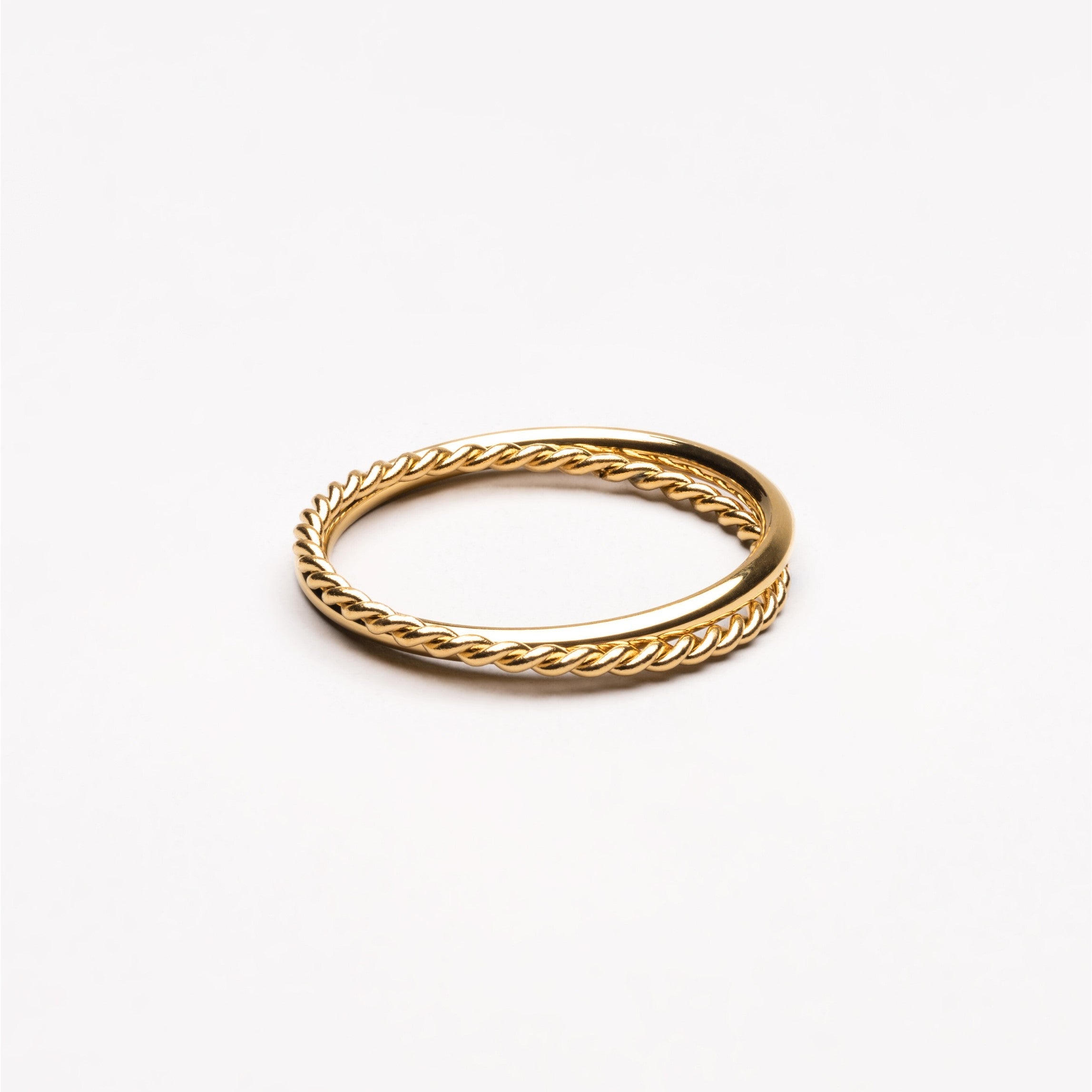 18K Gold Plated Harmony Double Interlaced Ring
