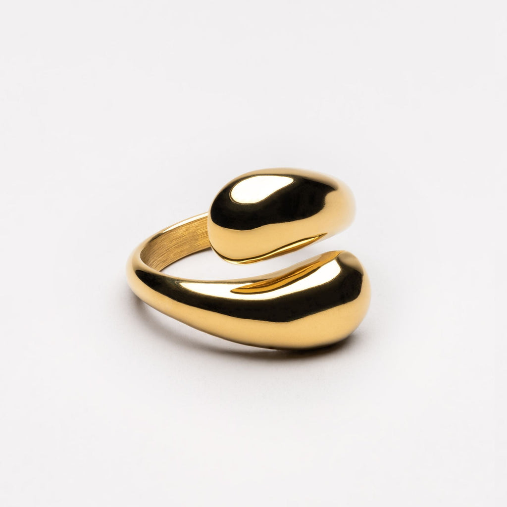 18K Gold Plated Double Twist Stacking Ring