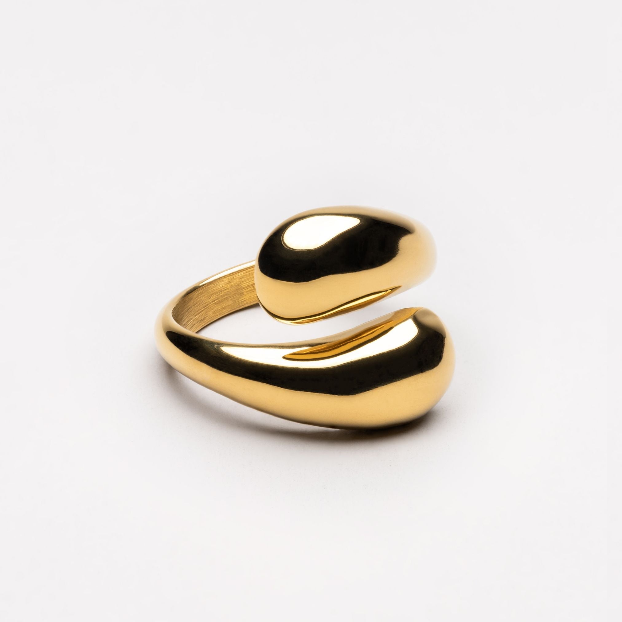 18K Gold Plated Double Twist Stacking Ring