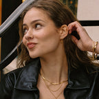 18K Gold Plated Celestial Star Zircon Charm Hoops