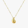 18K Gold Plated Teardrop Pendant Necklace Waterproof Stainless Steel | Lara Verne