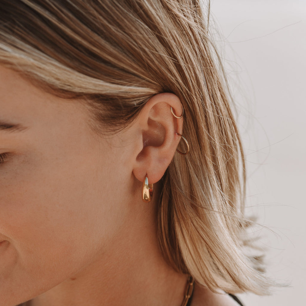 18K Gold Plated Drop Earrings Dainty Everyday