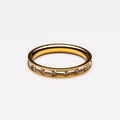 18K Gold Plated Elysia Baguette Zircon Eternity Ring