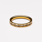 18K Gold Plated Elysia Baguette Zircon Eternity Ring