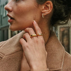 18K Gold Plated Harmony Zircon Ring Set of 2
