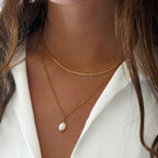 Rope Chain Choker & Baroque Pearl Pendant Bundle Set