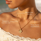 18K Gold Plated Goddess Coin Pendant Necklace