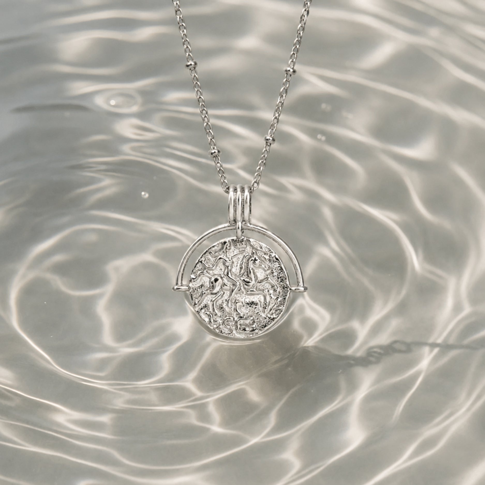 18K Gold Plated Goddess Coin Pendant Necklace
