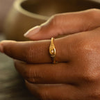18K Gold Plated Starlight Heirloom Signet Ring