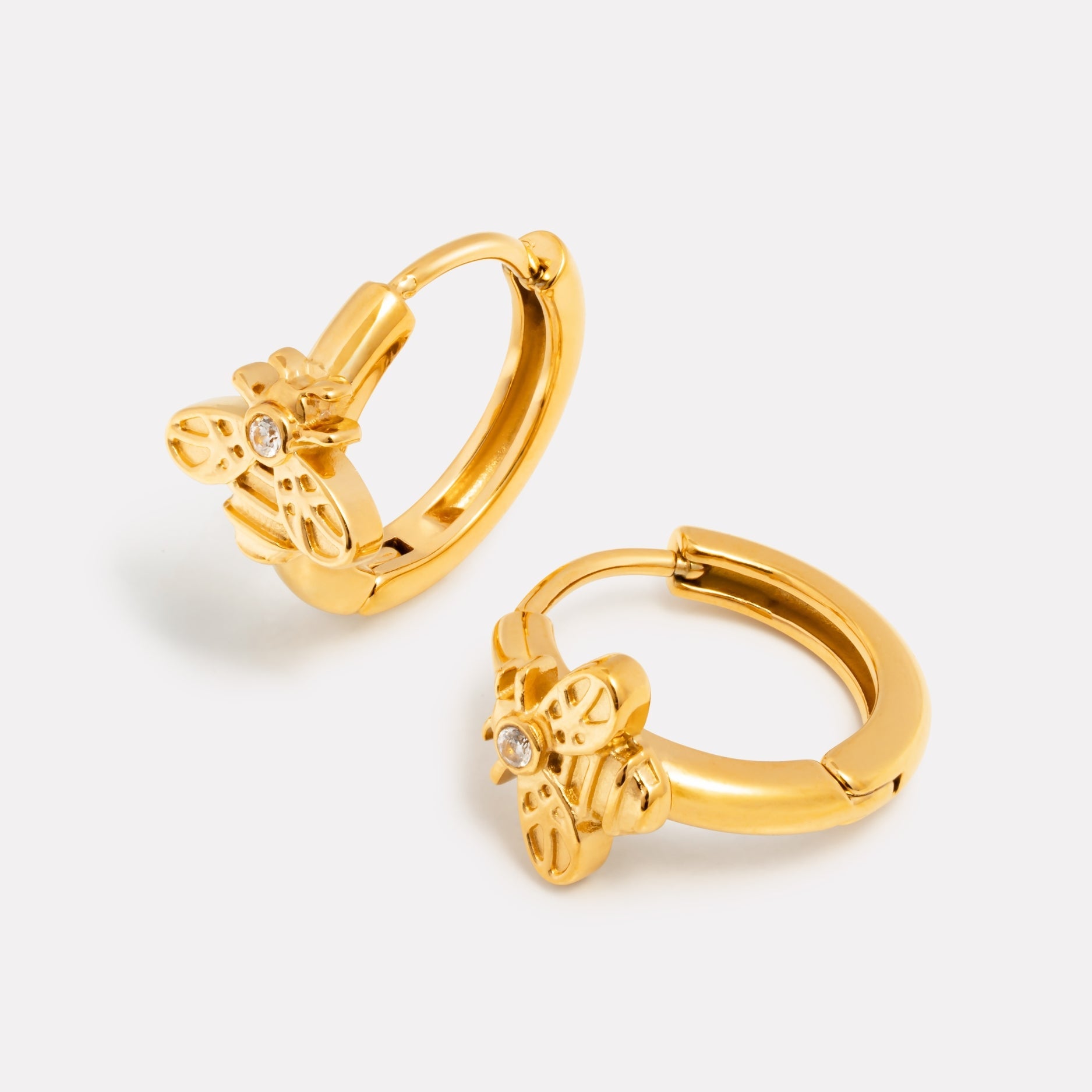 18K Gold Plated Bee Stud Earrings