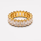 18K Gold Plated Eternity Zircon Full Band Ring