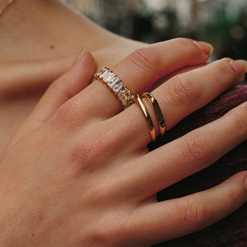 18K Gold Plated Best Friends Ring Set of 2
