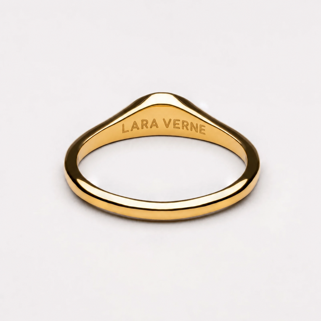 18K Gold Plated Sunrise Half-Sun Stackable Ring