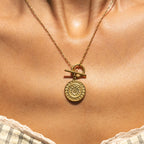 18K Gold Plated Helios Sun Pendant Necklace Waterproof