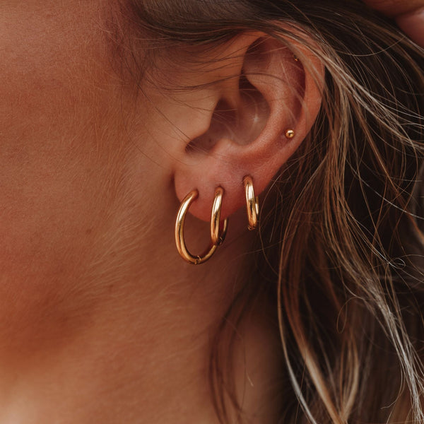 Triple Hoop Earrings Bundle Set (3 Sizes)