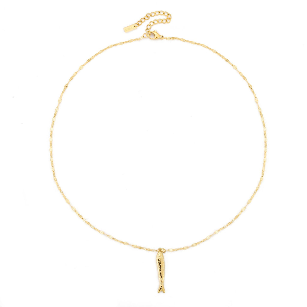18K Gold Plated Lucky Fish Pendant Necklace