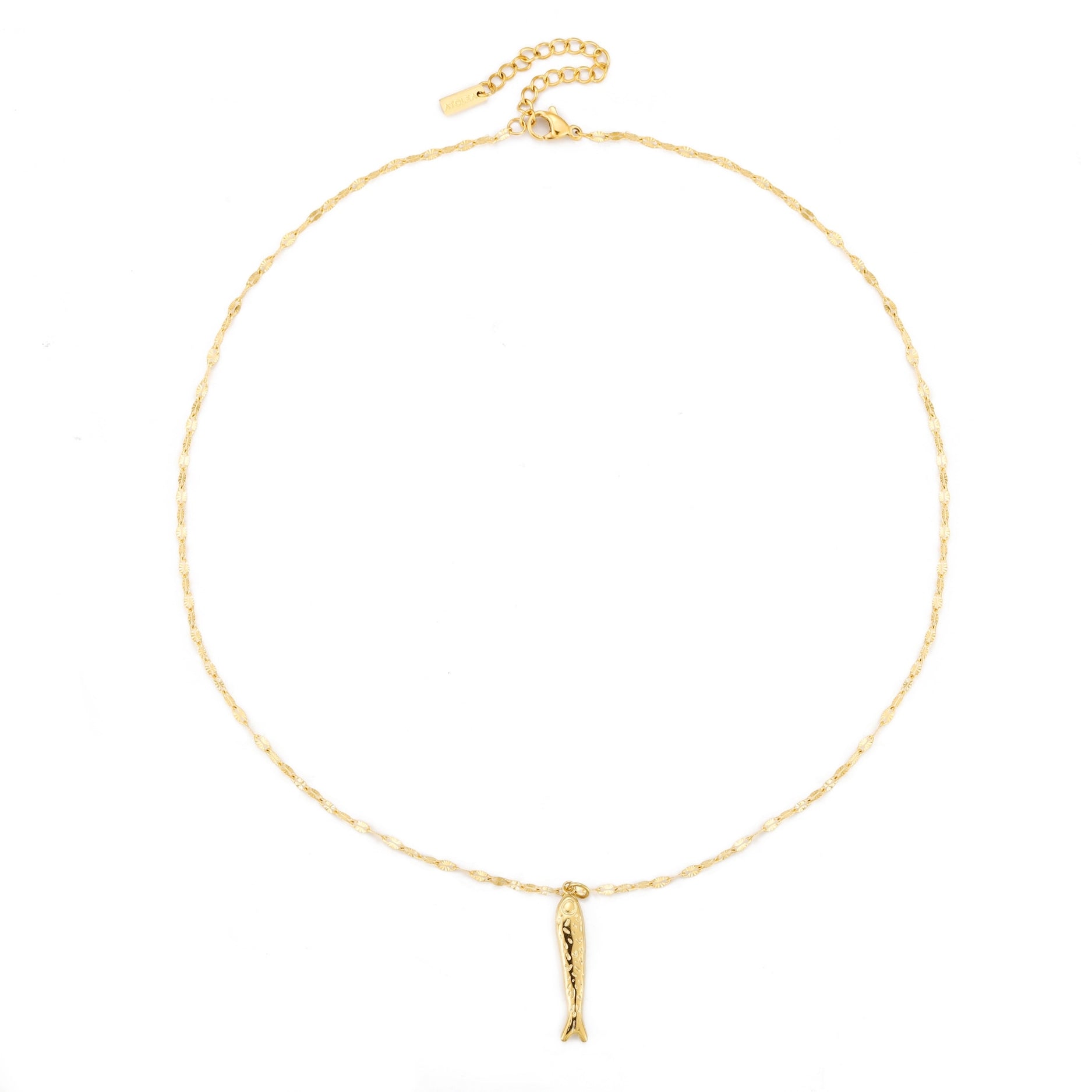 18K Gold Plated Lucky Fish Pendant Necklace