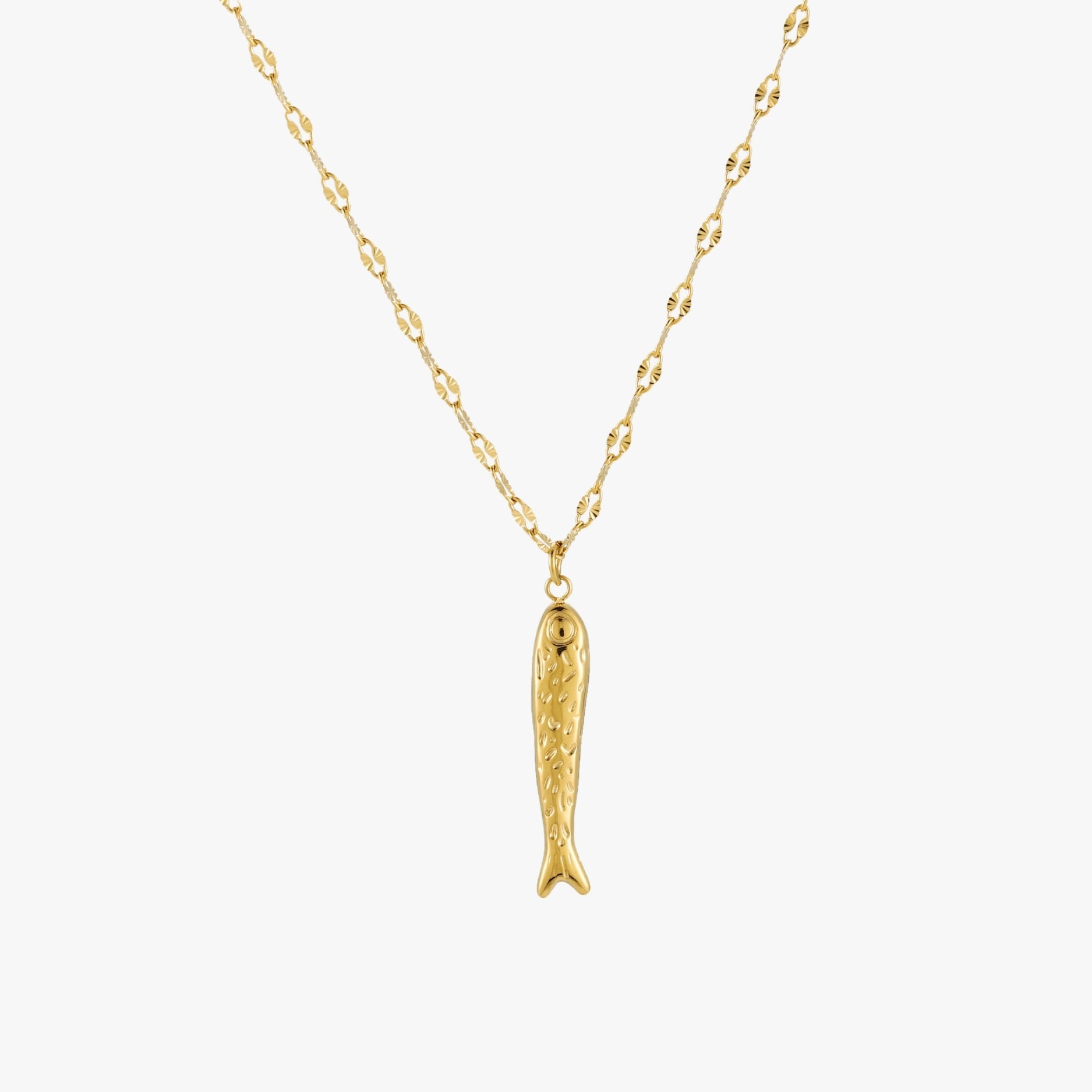 18K Gold Plated Lucky Fish Pendant Necklace