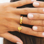 18K Gold Plated Milky Way Crystal Band Ring