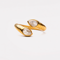 18K Gold Plated Dainty Stackable Ring by Lara Verne