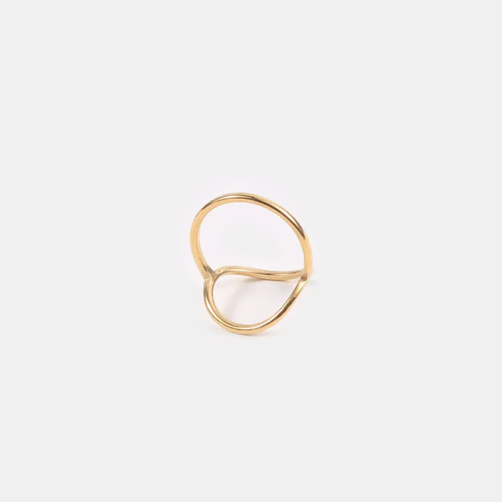 18K Gold Plated Bahia Oval Signet Ring Waterproof