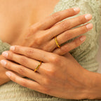 18K Gold Plated Best Friends Ring Set of 2