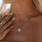 18K Gold Plated Dainty Rope Chain Necklace Waterproof Stainless Steel