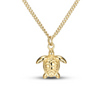 18K Gold Plated Sea Turtle Pendant Necklace Waterproof