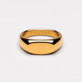 18K Gold Plated Everyday Signet Ring Waterproof