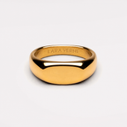 18K Gold Plated Everyday Signet Ring Waterproof