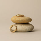 18K Gold Plated Hammered Hoop Earrings Huggie