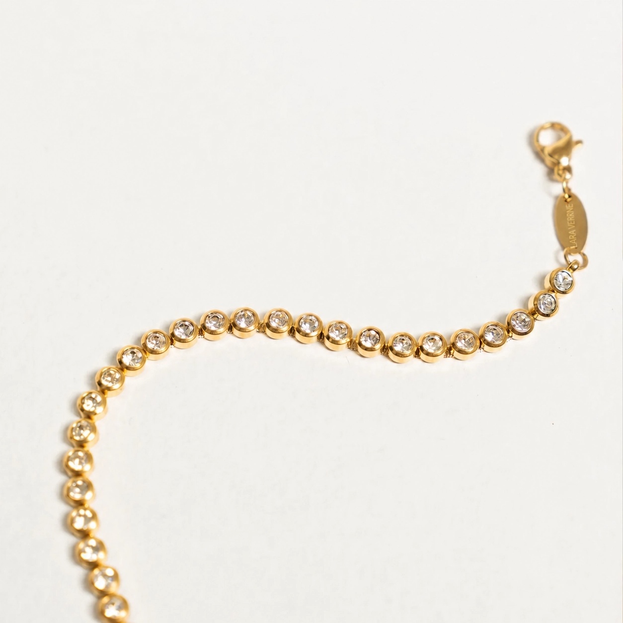 18K Gold Plated Zirconia Tennis Bracelet Waterproof