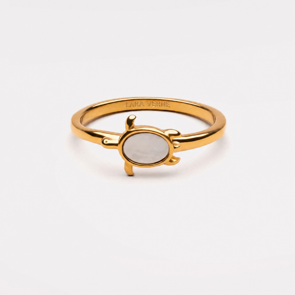 18K Gold Plated Sea Turtle Ring by Lara Verne