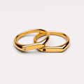 18K Gold Plated Best Friends Ring Set of 2