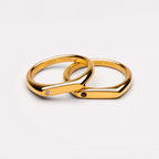 18K Gold Plated Best Friends Ring Set of 2