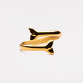 18K Gold Plated Whale Tail Ring by Lara Verne