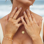 18K Gold Plated Gemini Stackable Ring Set of 2